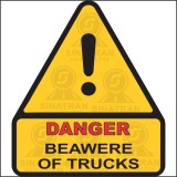  Danger - beawere of truck 